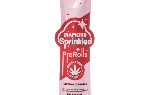 A candy-sweet Rainbow Sprinkles indica preroll — 1.25g THCA flower coated in THCA diamonds, only at LiftoffSmoke.