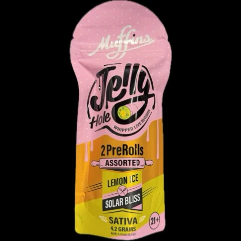 Lemon Ice & Solar Bliss sativa prerolls with a whipped THCP live-budder core — 2pk, 4.2g, only at LiftoffSmoke.