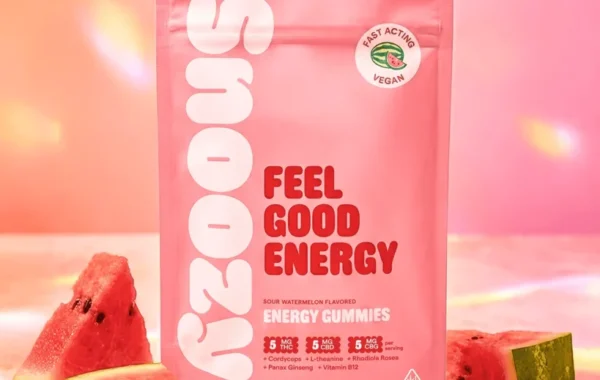 Sour watermelon energy gummies with THC, CBG, Cordyceps & Ginseng for an uplifting lift — only at LiftoffSmoke.