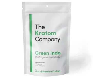 Premium lab-tested Green Indo kratom powder in a 3oz pouch — all-natural green vein, only at LiftoffSmoke.