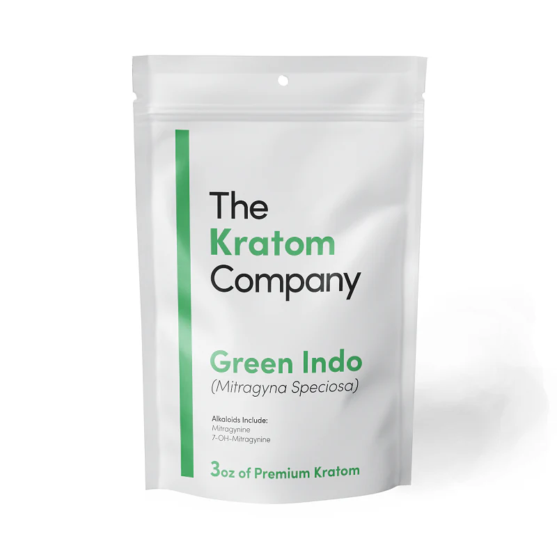 The Kratom Company Green Indo Kratom Powder 3oz — lab-tested green vein, at LiftoffSmoke