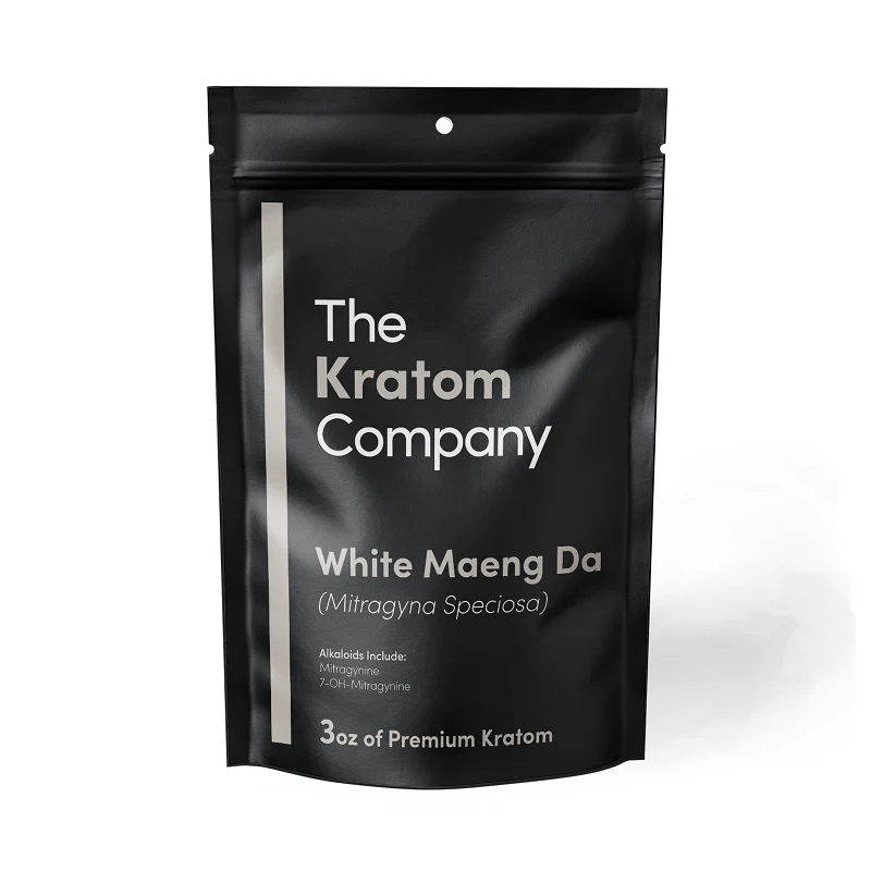 Premium lab-tested White Maeng Da kratom powder in a 3oz pouch — all-natural white vein, only at LiftoffSmoke.