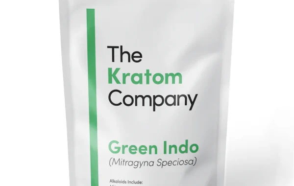 Premium lab-tested Green Indo kratom powder in an 8oz pouch — all-natural green vein, only at LiftoffSmoke.