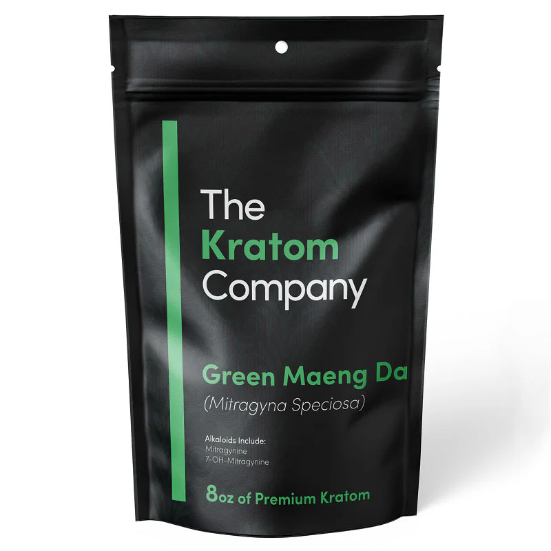 The Kratom Company Green Maeng Da Kratom Powder 8oz — lab-tested green vein, at LiftoffSmoke