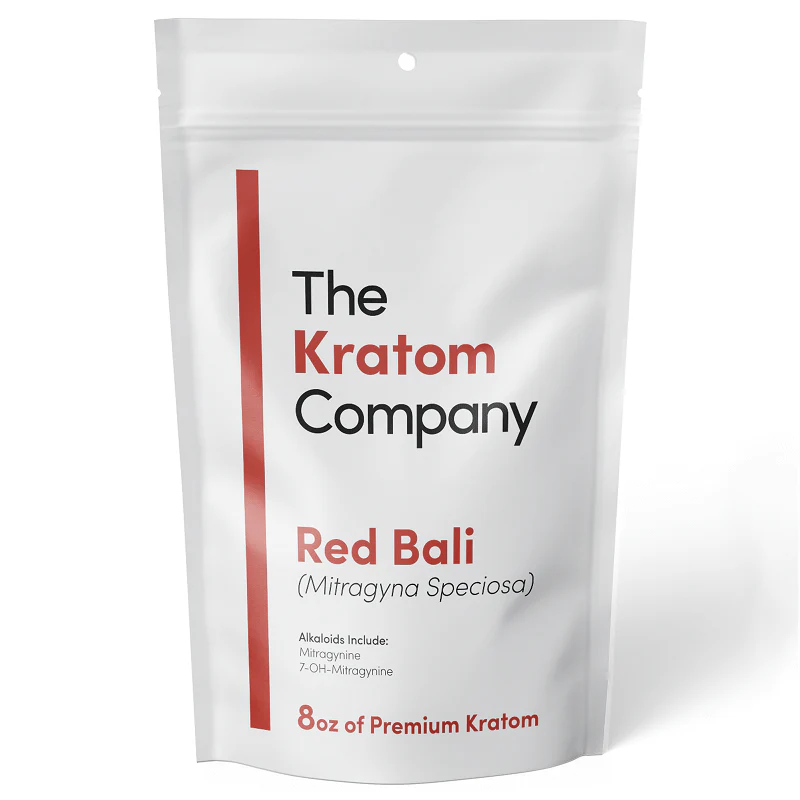 Premium lab-tested Red Bali kratom powder in an 8oz pouch — all-natural red vein, only at LiftoffSmoke.