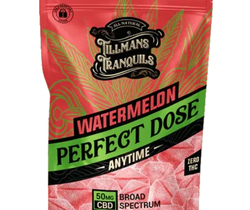 Juicy watermelon 50mg CBD gummies, broad-spectrum and zero THC — everyday balance, only at LiftoffSmoke.