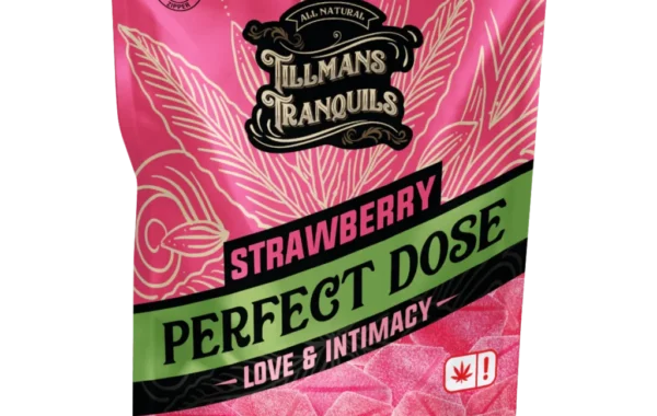 Strawberry Love & Intimacy 4:1 CBD:THC gummies with 5mg Delta-9 — relaxed, in-the-moment ease, only at LiftoffSmoke.