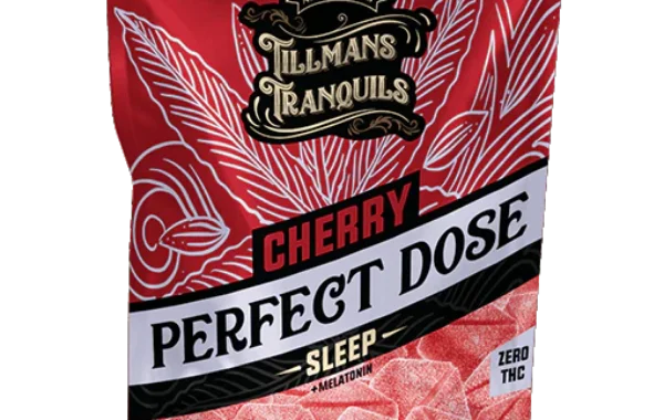 Cherry sleep gummies with CBD, CBN & melatonin, zero THC — nighttime wind-down, only at LiftoffSmoke.